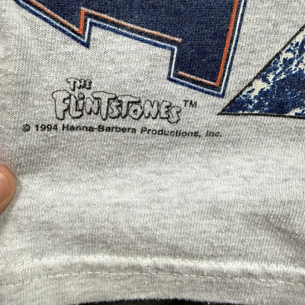 VTG Flintstones Baby Outfit Sz 9M Chicago Bears NFL Football '94 Romper USA Made